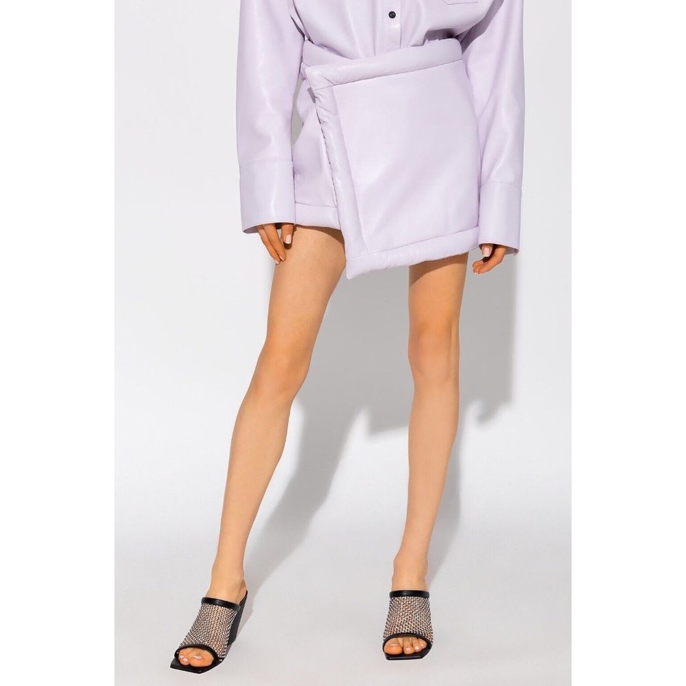 THE MANNEI Ksanti Skirt Lilac Pastel Leather Mini